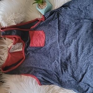 On the Byas Blue and Red Tank Top